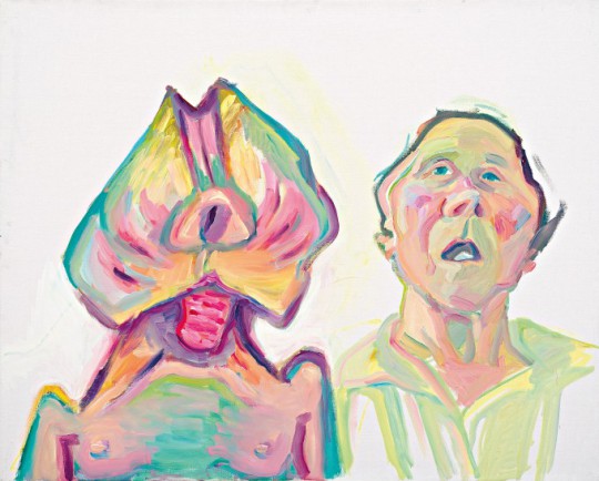 Maria Lassnig, „Doppelselbstporträt (Double Self-portrait)”, 2000 © Maria Lassnig Foundation (źródło: materiały prasowe organizatora)