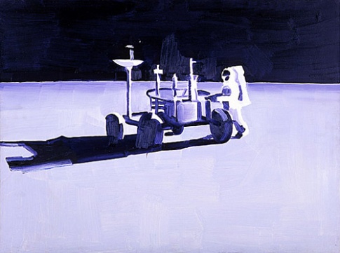 Wilhelm Sasnal, bez tytułu (księżyc), 2000, olej na płótnie, 60 x 80 cm (źródło: materiały prasowe)