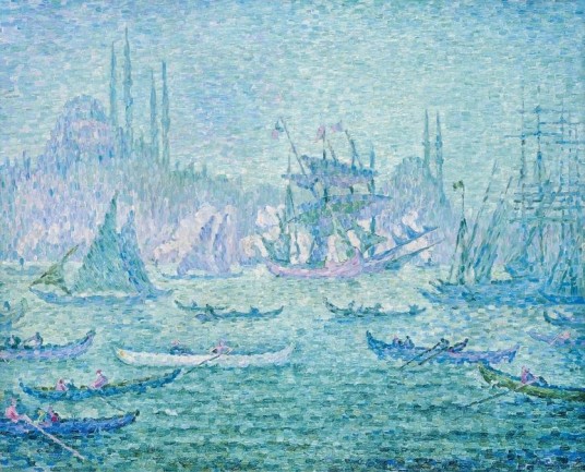 Paul Signac, Widok Złotego Rogu w Konstantynopolu, 1907