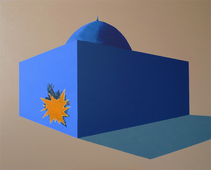 Wiktor Dyndo, Islam a terroryzm, 2009, olej na płótnie, 160x120 cm