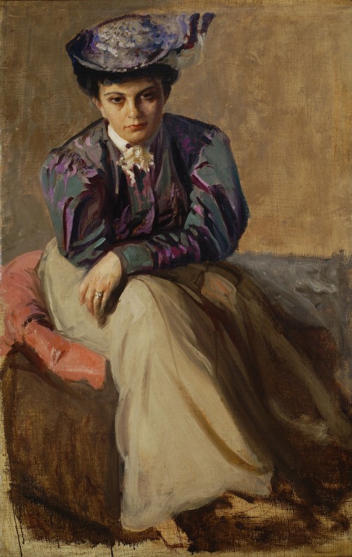 Leon Wyczółkowski, Portret Zofii Cybulskiej z Sokołówskich, 1903 rok
