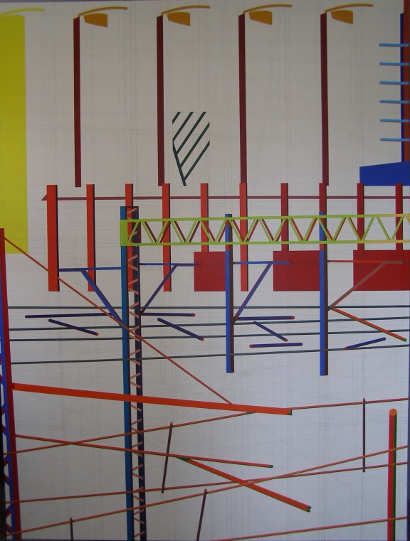 Praca z wystawy Mariana Solisza -  "Rzut. Mapa. Plama."