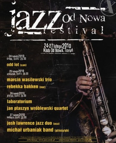 Plakat promujący jubileuszową edycję "Jazz Od Nowa Festival 2010"