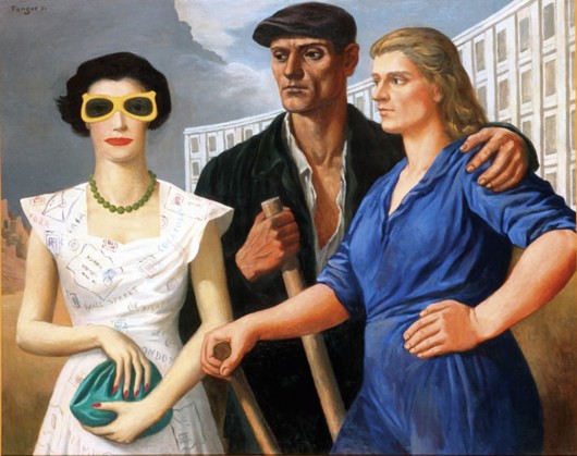 Wojciech Fangor "Postaci", 1950, obraz z kolekcji Muzeum Sztuki w Łodzi