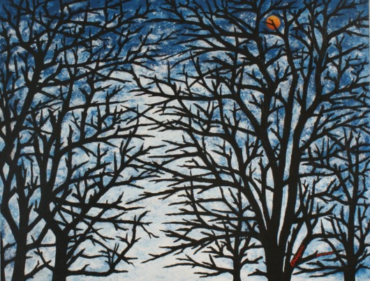 Edward Poswysocki, Księżyc za drzewami