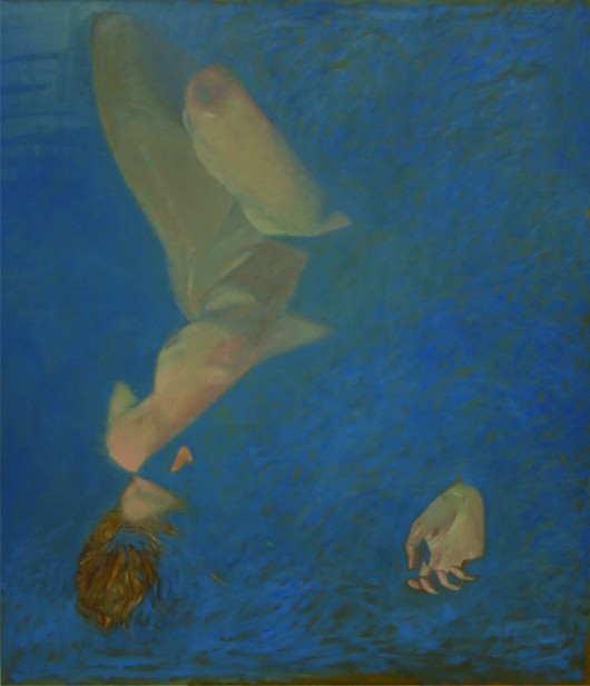 Łukasz Rudecki, "N-figura niebieska", 2009, olej, płótno, 150x130