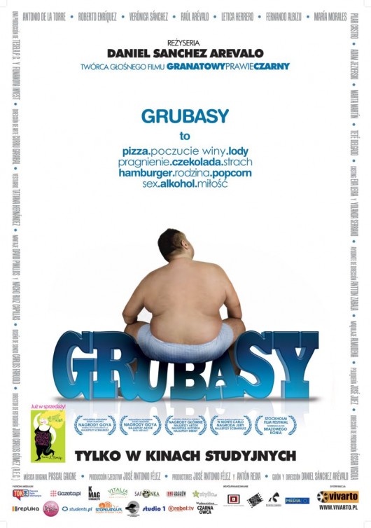 Polski plakat do filmu "Grubasy" w reż. Daniela Sancheza Arevalo