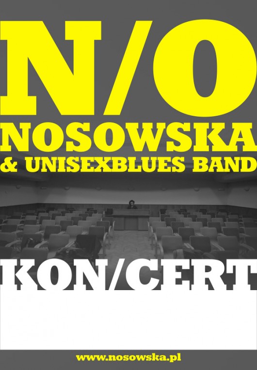 Plakat koncertu Nosowskiej w warszawskich Łazienkach