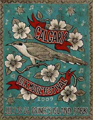 Plakat reklamujący festiwal muzyki etnicznej w Calgary