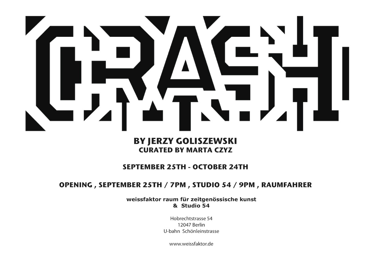 Plakat promujący wystawę Jerzego Goliszewskiego