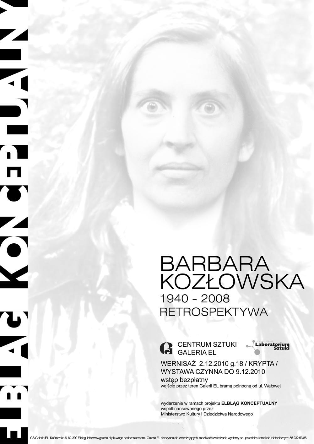 Barbara Kozłowska, Retrospektywa - plakat