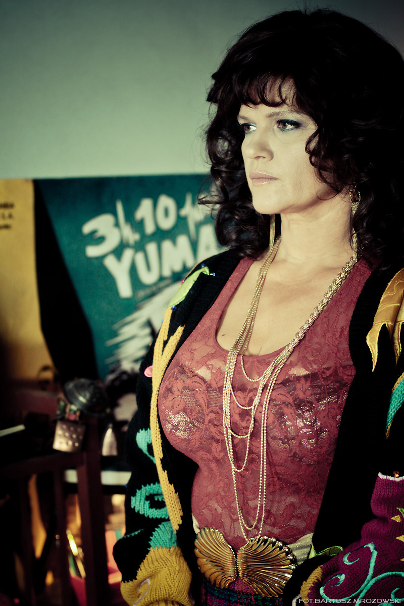Katarzyna Figura na planie filmu Yuma, fot. Bartosz Mrozowski