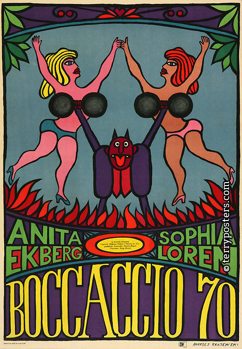 Polski plakat do filmu "Boccaccio"