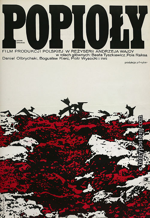 Polski plakat do filmu "Popioły"