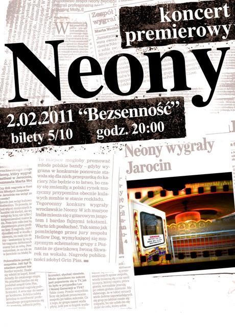 Neony - plakat premierowy