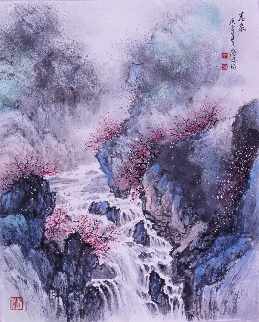 Góry i woda pejzaże Liao Ci Fu