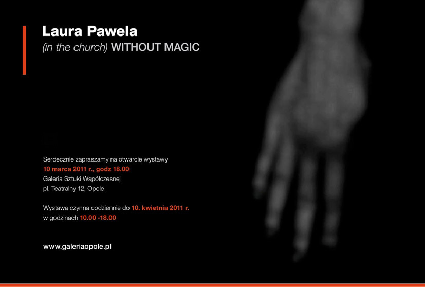 Laura Pawela, "in the church without magic" - plakat
