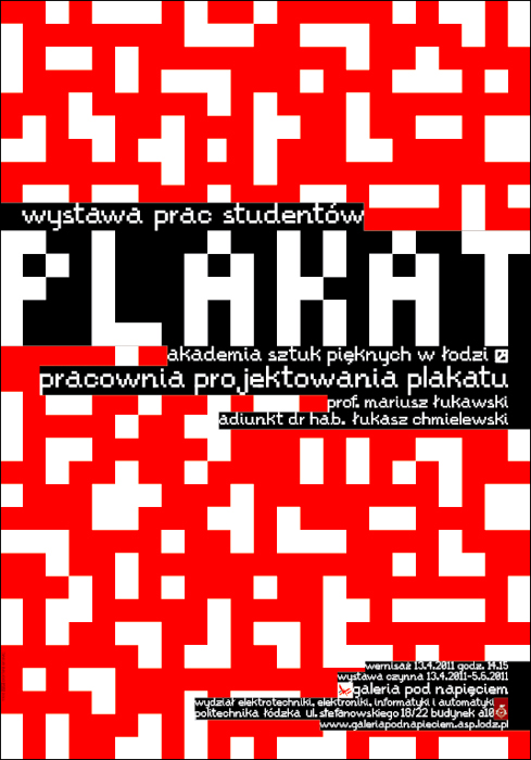 Plakat - wystawa prac studentów ASP