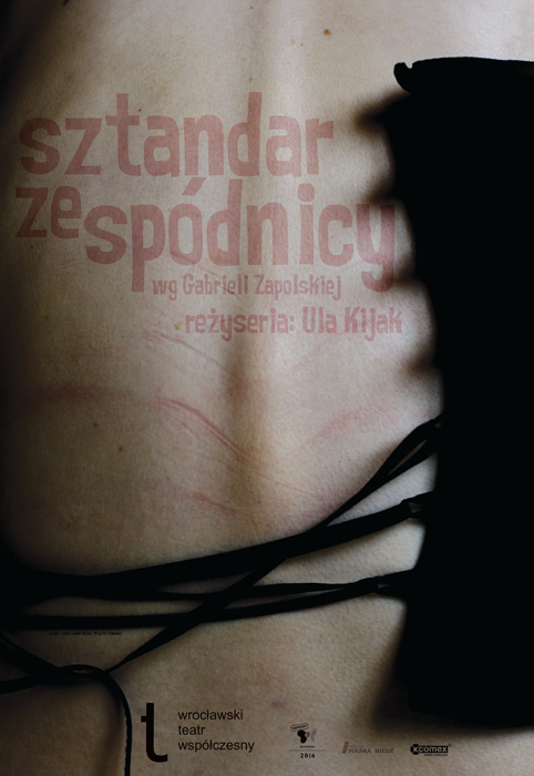 Plakat do spektaklu „Sztandar ze spódnicy" we Wrocławskim Teatrze Współczesnym
