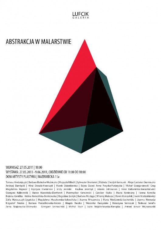 wystawa "Abstrakcja w malarstwie" - plakat, materiał udostępniony przez organizatora
