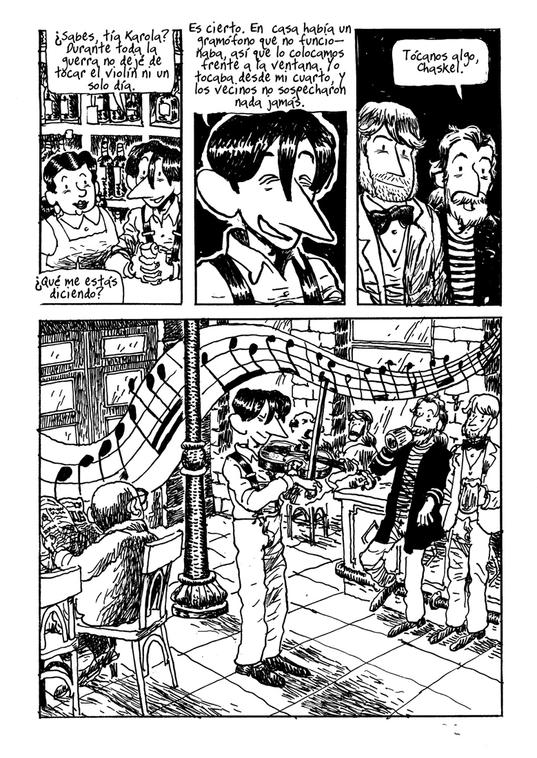 Fragment komiksu Café Budapeszt, Alfonso Zapico, materiały udostępnione przez organizatora