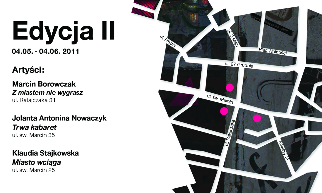 II edycka Galerii Tranzyt, mapa, materiały udostępnione przez organizatora