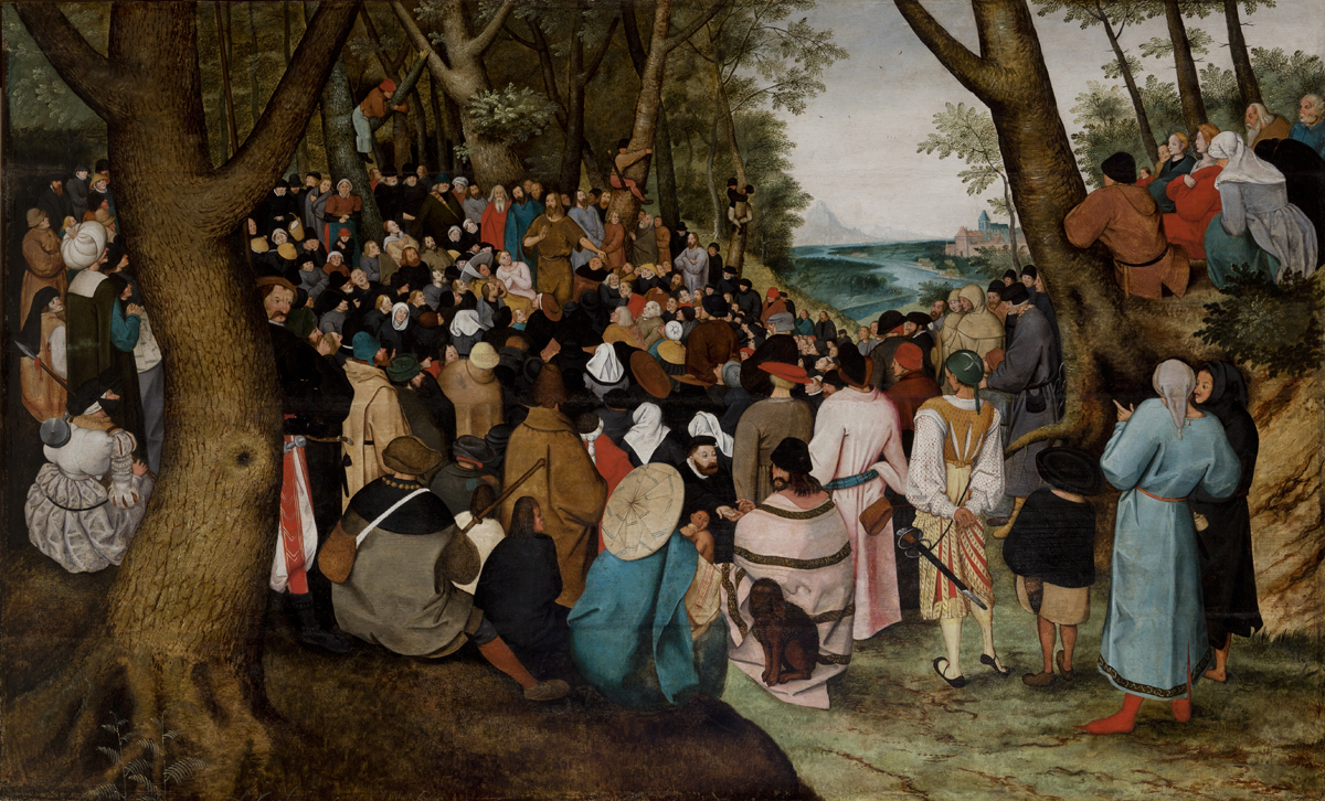 Piotr Brueghel Młodszy, Kazanie świętego Jana Chrzciciela, początek XVIIw. (olej, deska dębowa, 101x167 cm), materiały udostępnione przez Muzeum Narodowe w Krakowie