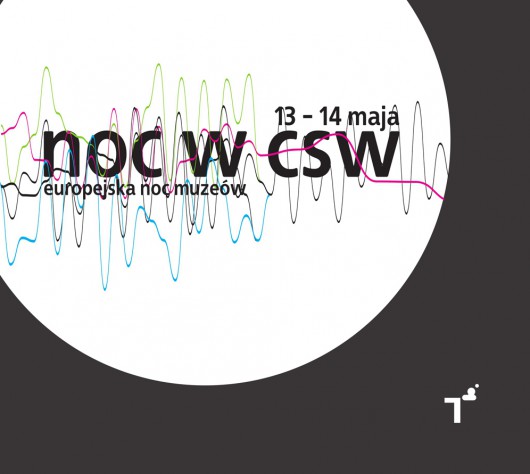 Noc Muzeow w CSW, plakat udostępniony przez CSW Znaki Czasu w Toruniu