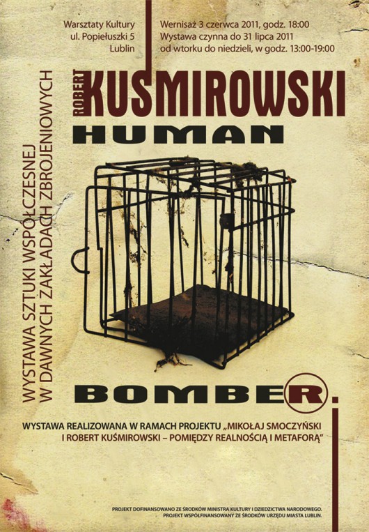 Robert Kuśmirowski "Humanbomber" - plakat, materiał udostępniony przez organizatora