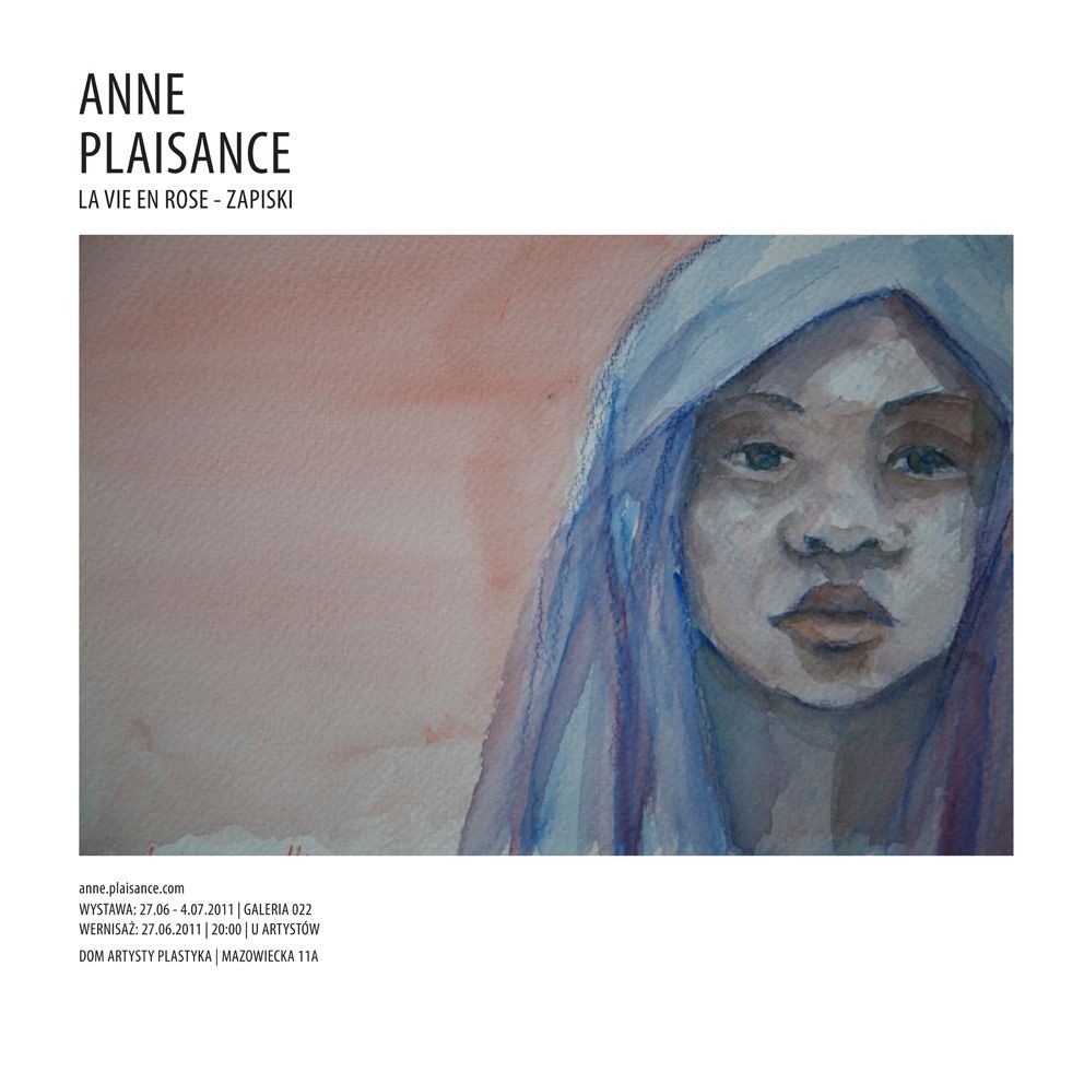 Anne Plaisance "La Vie en Rose - zapiski"- zaproszenie, materiał udostępniony przez organizatora