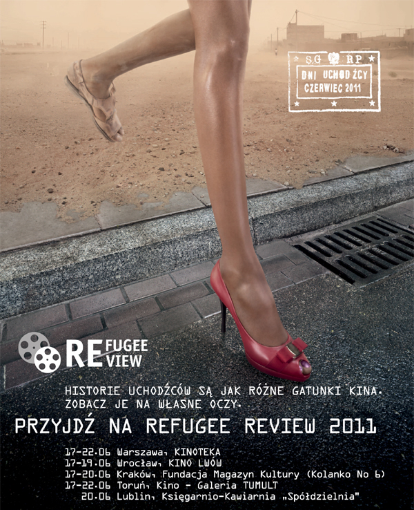 Przegląd Filmów Uchodźczych, Refugee Review - plakat, materiał udostępniony przez organizatora