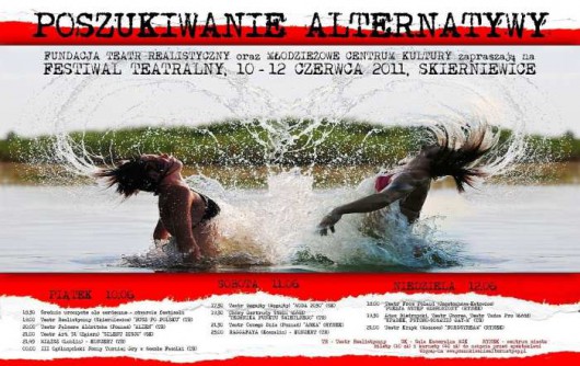 Festiwal Teatralny "Poszukiwanie Alternatywy 2011" plakat (zdjęcie pochodzi z materiałów organizatora)
