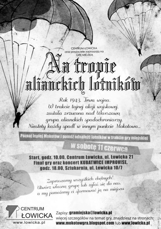 "Na tropie alianckich lotników" - plakat, materiał udostępniony przez organizatora