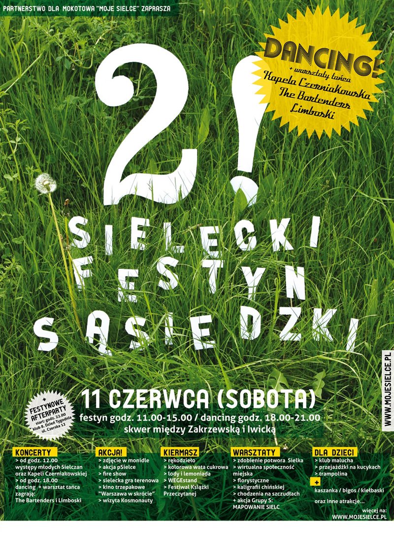 2. Sielecki Festyn Sąsiedz2. Sielecki Festyn Sąsiedzki - plakat, materiał udostępniony przez organizatora
