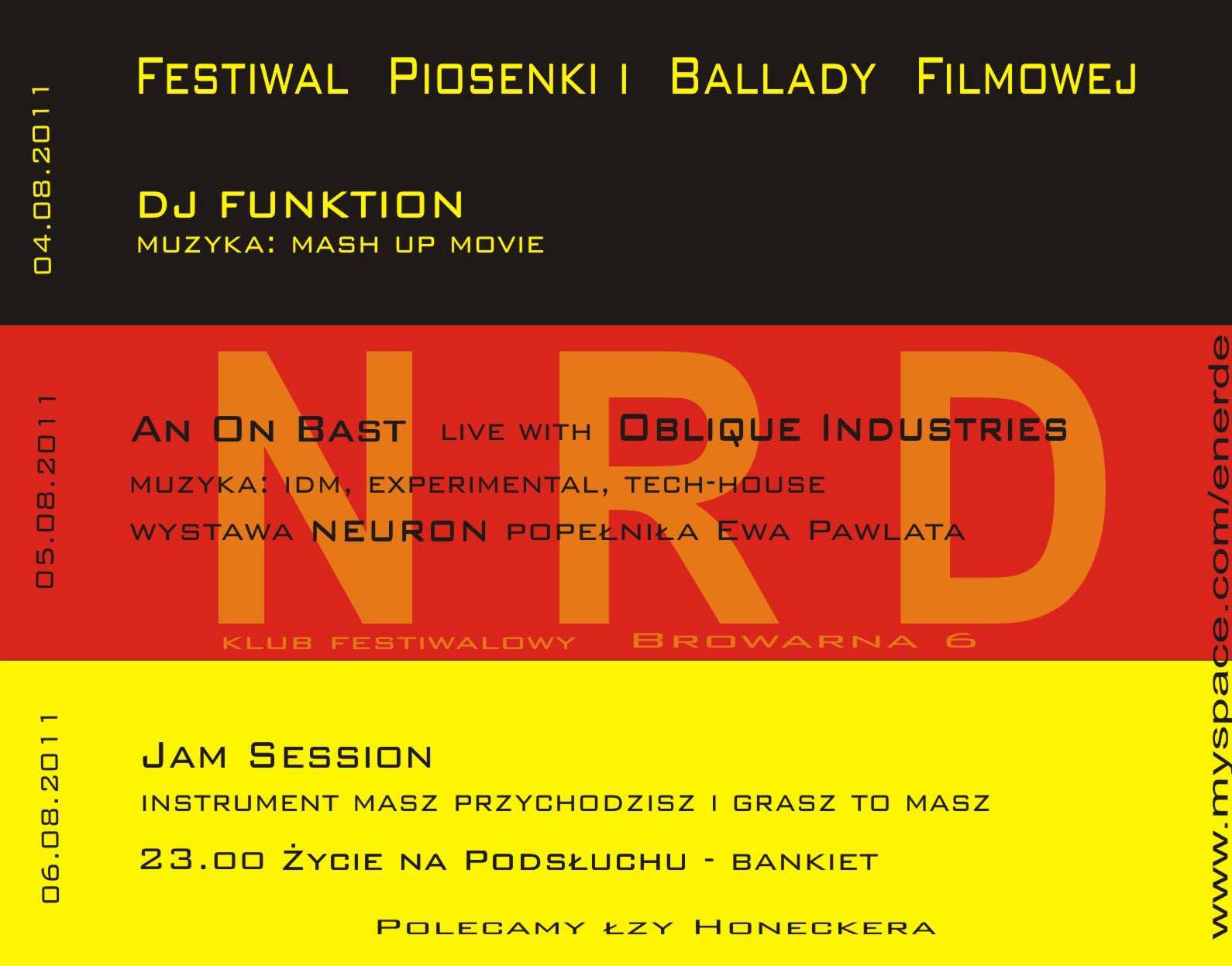 Festiwal Piosenki i Ballady Filmowej - plakat (udostępniony przez organizatora)