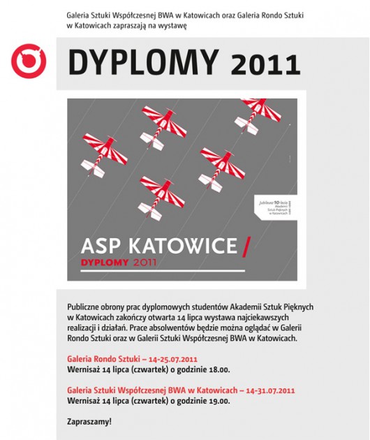 Najlepsze Dyplomy 2011, ASP Katowice - plakat, materiał udostępniony przez organizatora
