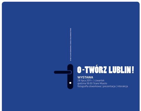 O-Twórz Lublin!, plakat (zdjęcie pochodzi z materiałów organizatora)