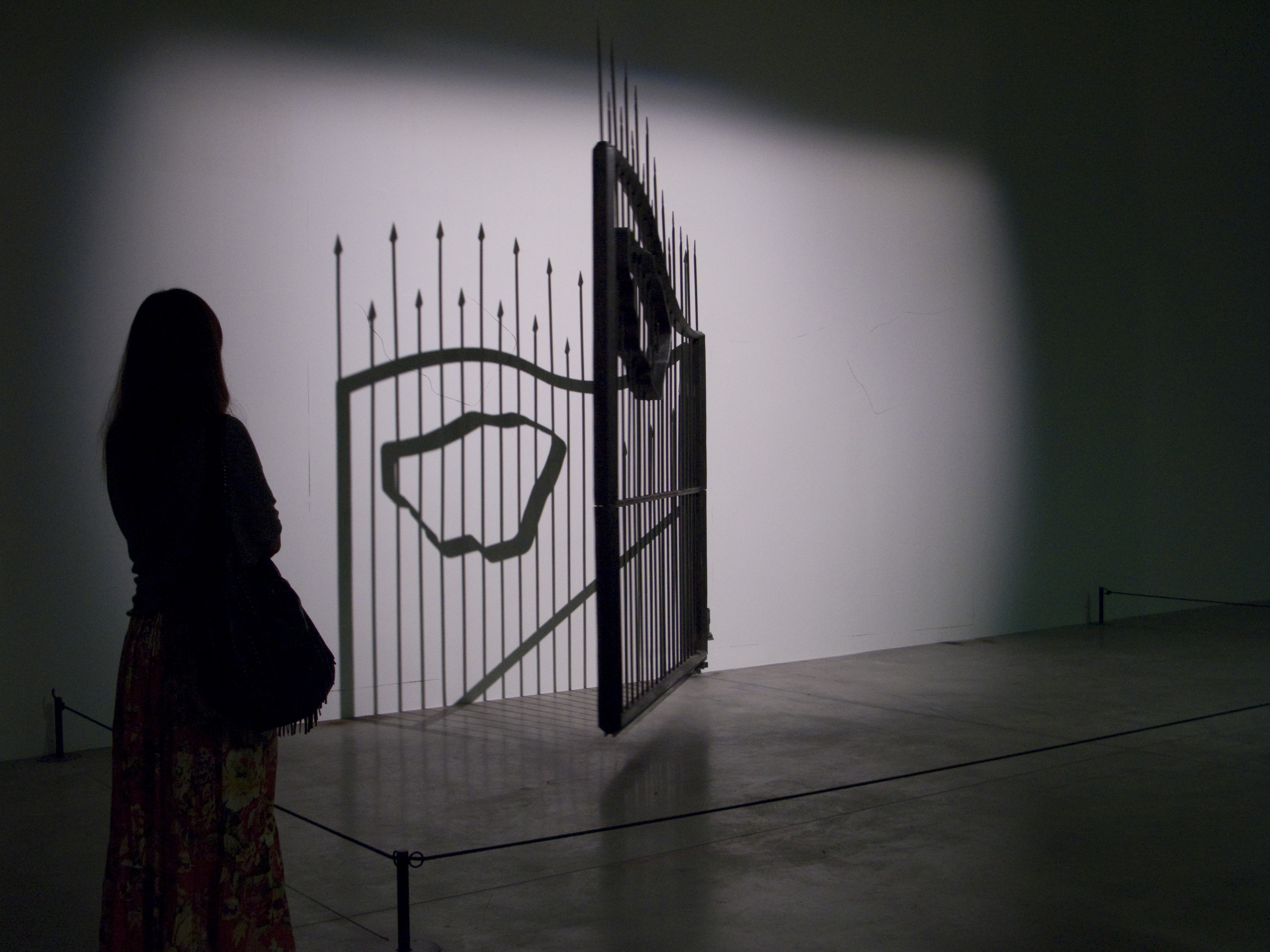 Shilpa Gupta, Bez tytułu (Brama), 2009, widok instalacji, dzięki uprzejmości artystki i Galleria Continua, San Gimignano