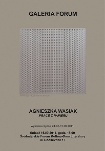 Agnieszka Wasiak Prace z papieru - plakat (zdjęcie z materiałów organizatora)