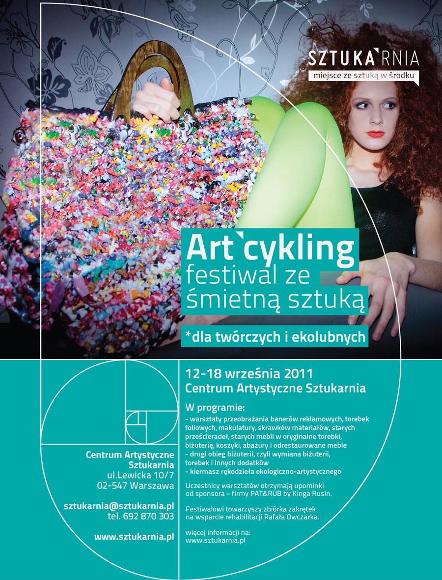 Plakat promujący Festiwal Art'cykling (plakat pochodzi z materiałów udostępnionych przez organizatora)