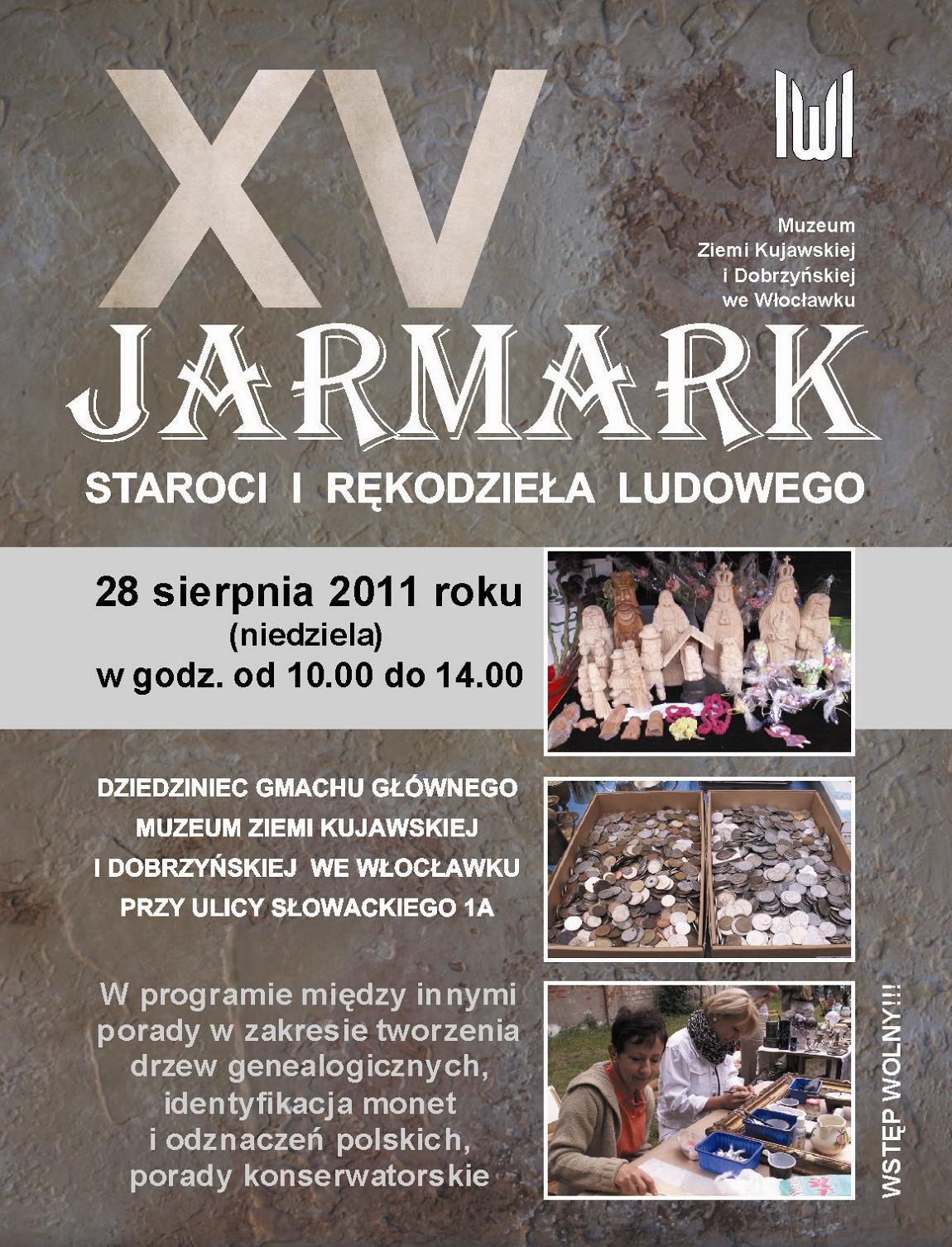 Plakat promujący Jarmark Staroci i Rękodzieła Ludowego (projekt M. Kolanowska)
