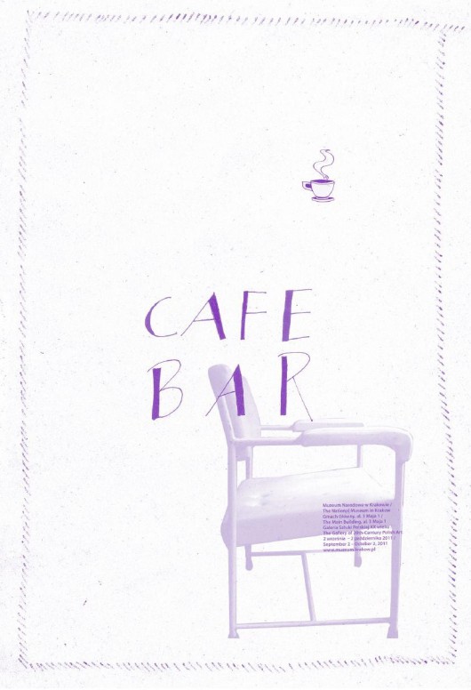 Plakat wystawy Pauliny Ołowskiej Cafe Bar (plakat pochodzi z materiałów udostępnionych przez organizatora)
