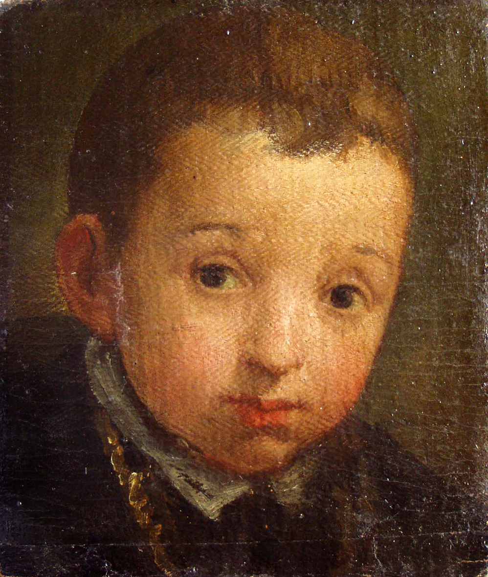 Paolo Veronese - Portret dziecka. Olej na płótnie naklejonym na karton, 23 x 20 cm