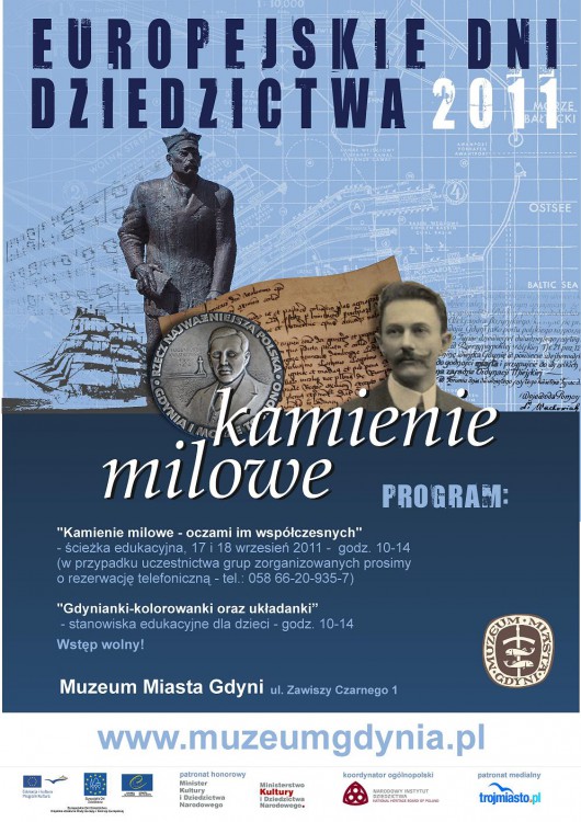 Europejskie Dni Dziedzictwa w Muzeum Miasta Gdynia (plakat z materiałów organizatora)
