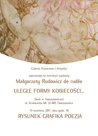 Zaproszenie na wernisaż Małgorzaty Rudowicz (zdjęcie z materiałów organizatora)