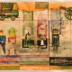 „Matka Courage” z cyklu Impresje malarskie 1978, gwasz, papier, aluminium, 50x65 cm. Z kolekcji BWA Olsztyn.