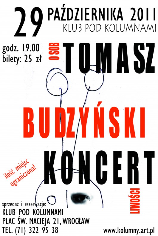 Tomasz Budzyński - plakat (źródło: materiał prasowy organizatora)