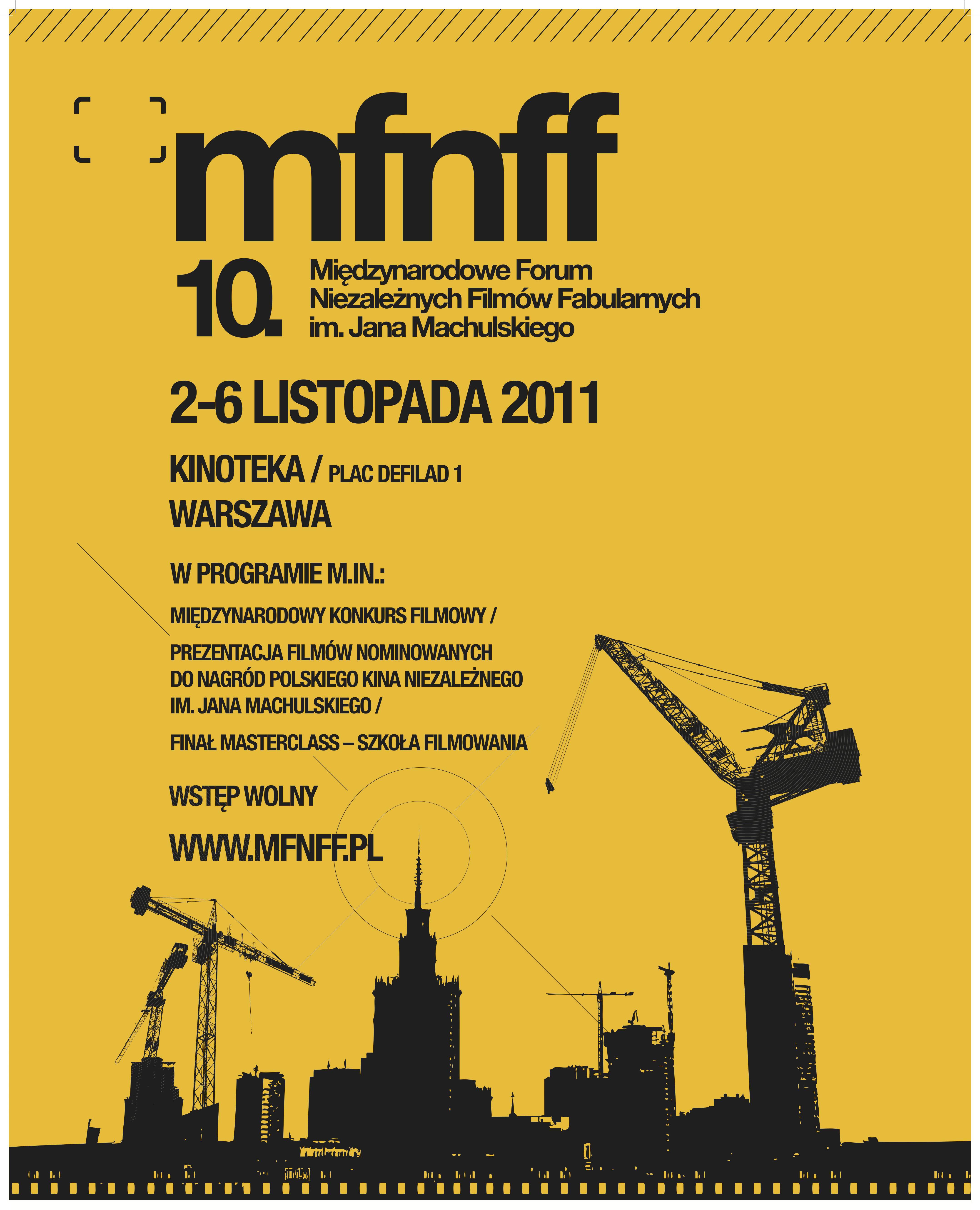 Plakat 10. Międzynarodowego Forum Niezależnych Filmów Fabularnych (z materiałów prasowych organizatora)