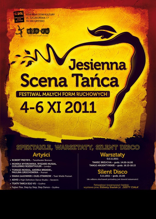 Plakat "Jesiennej sceny tańca" (źródło: materiały prasowe organizatora)