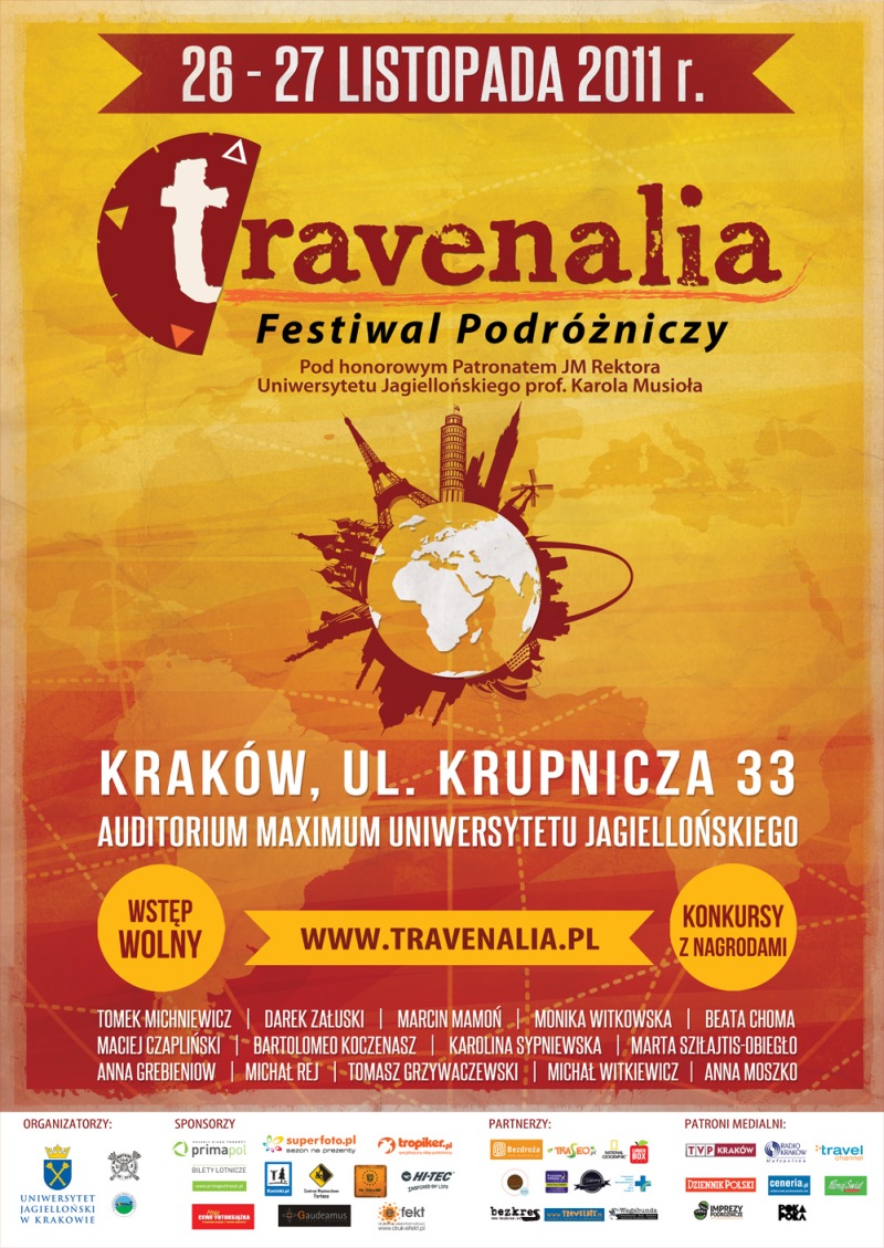 Festiwal podróżniczy Travenalia 2011 - plakat (źródło: materiał prasowy organizatora)